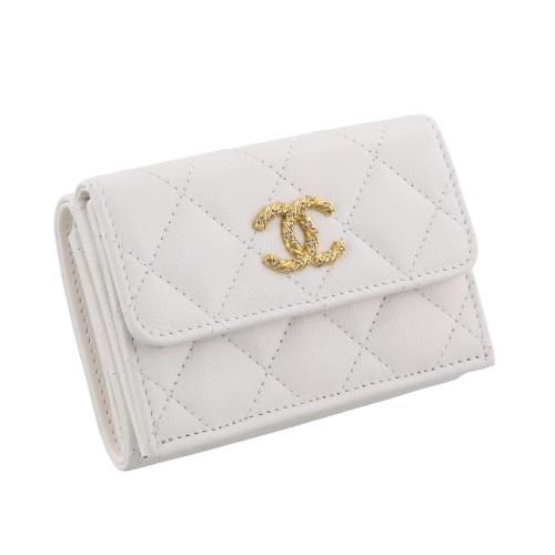CHANEL（シャネル） 三つ折り財布 レディース ココマーク ホワイト