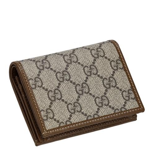 グッチ 二つ折り財布 レディース GGスプリームキャンバス ブラウン GUCCI 621887 92TCG 8563の画像