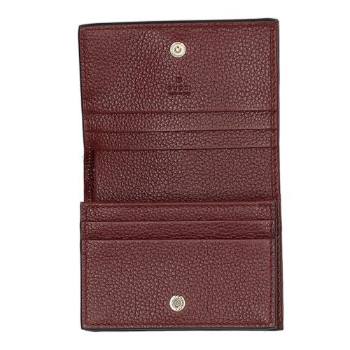 正規品　美品　グッチ財布　グッチ折り財布　グッチGGスプリーム グッチレザー GUCCI（グッチ） 二つ折り財布 レディース GGスプリームキャンバス