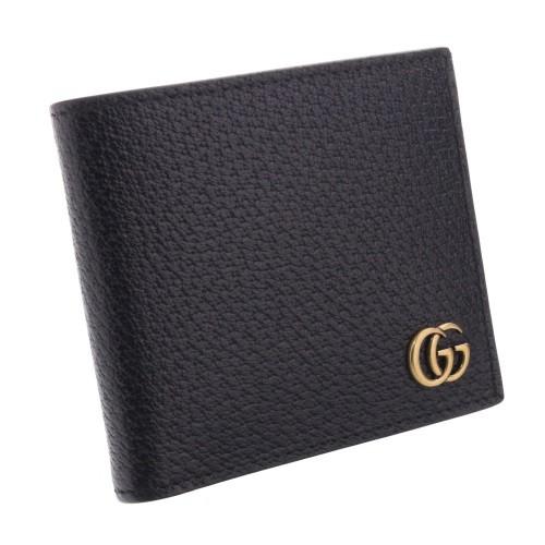 GUCCI グッチ 二つ折り財布 メンズ GGマーモント ブラック 428725 DJ20T 1000の画像