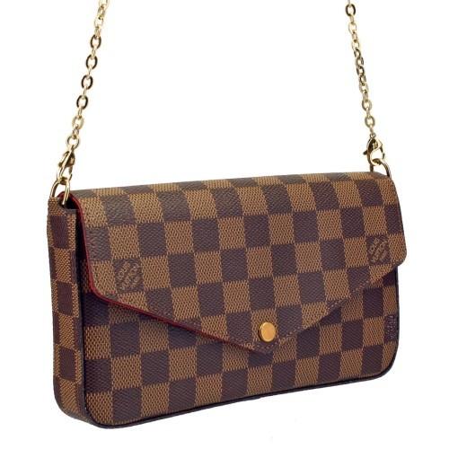 LOUIS VUITTON ルイ・ヴィトン/ポシェットフェリシー/ダミエ/エベヌ/N63032/CA0***/SAランク/93【中古】 LOUIS VUITTON/ルイ・ヴィトン】 ポシェット・フェリシー ダミエ