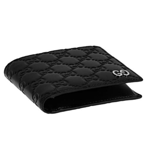 GUCCI グッチ 二つ折り財布 メンズ グッチシマ ブラック 473922 GUCCI グッチ 二つ折り財布 メンズ グッチシマ ブラック 473922