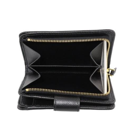 プラダ PRADA 二つ折り財布 レディース ブラック 1ML018 QWA F0002