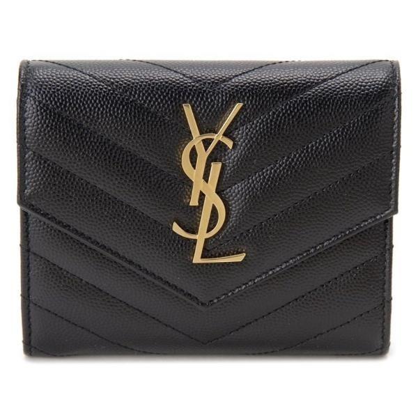 【超希少】限定品イヴサンローラン　2つ折り財布 ドット柄 Yves Saint Laurent（イヴ・サンローラン） SAINT LAURENT PARIS サン