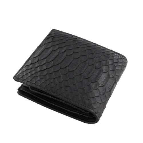 ロダニア RODANIA 二つ折り財布 メンズ パイソン SNJN0928BK ブラック 