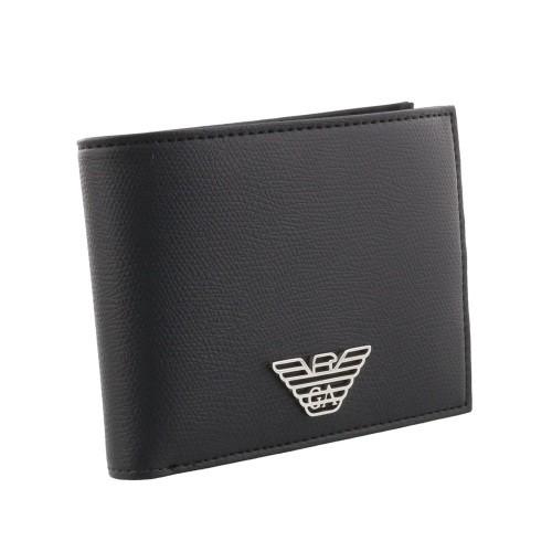 EMPORIO ARMANI エンポリオアルマーニ 二つ折り財布 メンズ ブラック
