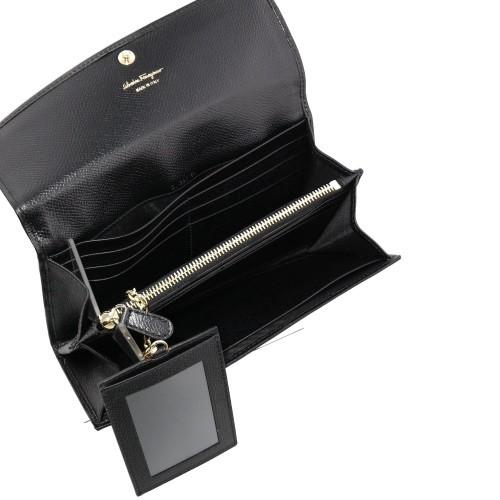 FERRAGAMO（フェラガモ） 長財布 レディース ヴァラリボン ブラック