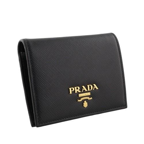 PRADA プラダ 二つ折り財布 レディース ブラック 1MV204 QWA F0002 NEROの画像
