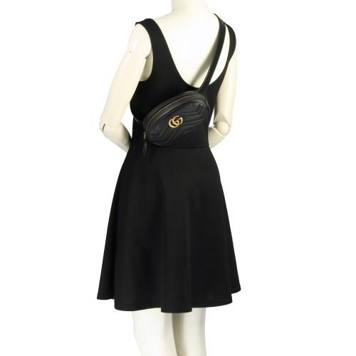 GUCCI（グッチ） ボディバッグ レディース GGマーモント ブラック