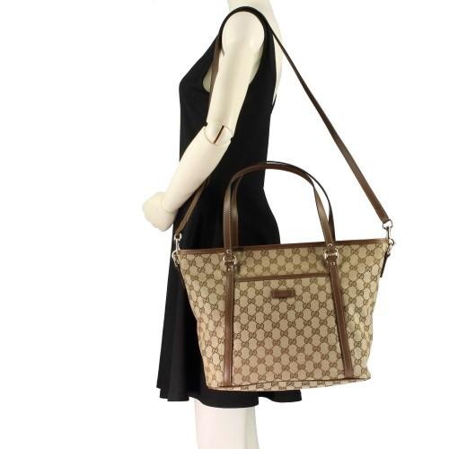 GUCCI（グッチ） ショルダーバッグ レディース GGキャンバス ベージュ