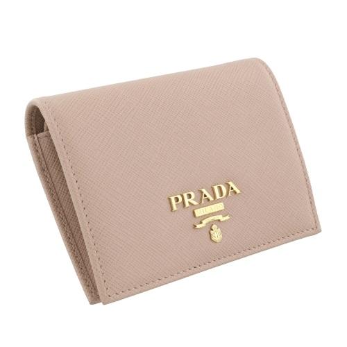 PRADA プラダ 二つ折り 財布 ベージュ ピンク PRADA プラダ 二つ折り財布 ピンクベージュ 1ML018 QWA F0236