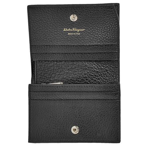 FERRAGAMO（フェラガモ） 二つ折り財布 ガンチーニ シティ ブラック