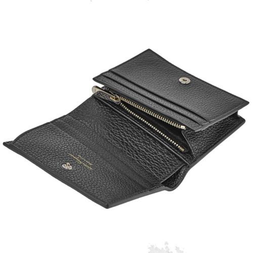 【極美品】 Ferragamo レザー 二つ折り財布 ガンチーニ ブラック 黒 FERRAGAMO（フェラガモ） 二つ折り財布 ガンチーニ シティ ブラック