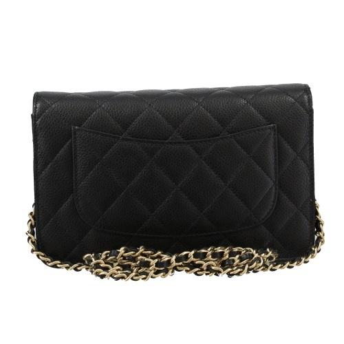 CHANEL シャネル チェーンウォレット レディース ブラック CHANEL シャネル チェーンウォレット レディース ブラック