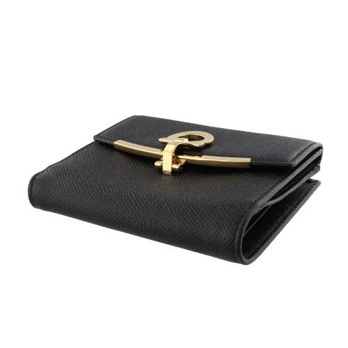 フェラガモ Ferragamo 二つ折り財布 レディース ブラック 22C877 0673998 NERO(GD)の画像