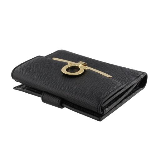 フェラガモ Ferragamo 二つ折り財布 レディース ブラック 22C877 0673998 NERO(GD)の画像