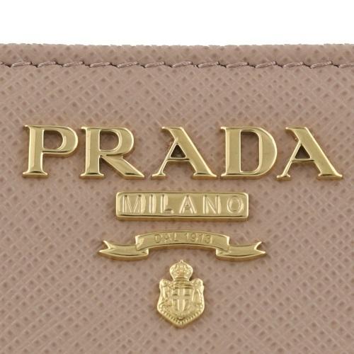 PRADA プラダ 二つ折り財布 レディース ピンクベージュ 1ML018 PRADA プラダ 二つ折り財布 レディース ピンクベージュ 1ML018