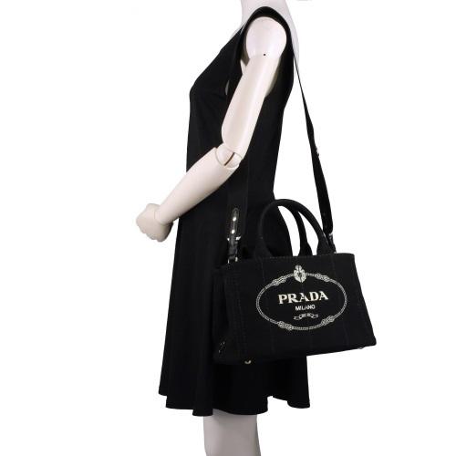 PRADA（プラダ） トートバッグ レディース カナパ ブラック 1BG439 V