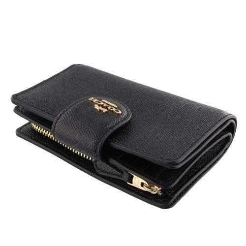 コーチ アウトレット COACH 二つ折り財布 レディース ブラック 6390