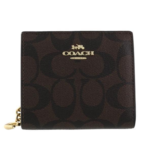 コーチ アウトレット COACH 二つ折り財布 レディース ブラウン/ブラック C3309 IMAA8｜sekido