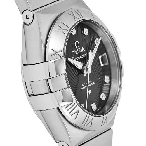 OMEGA(オメガ) 腕時計美品  コンステレーション 123.10.27.20.51.001 レディース 11Pダイヤインデックス/裏スケ 黒 OMEGA（オメガ） コンステレーション OMEGA 123.10.27.20.51.001
