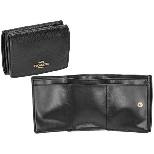 コーチ アウトレット COACH 三つ折り財布 レディース ブラック 88666