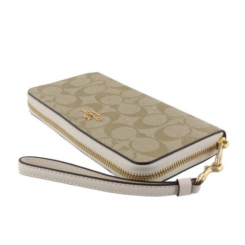 COACH（コーチ） アウトレット 長財布 レディース ライト カーキ