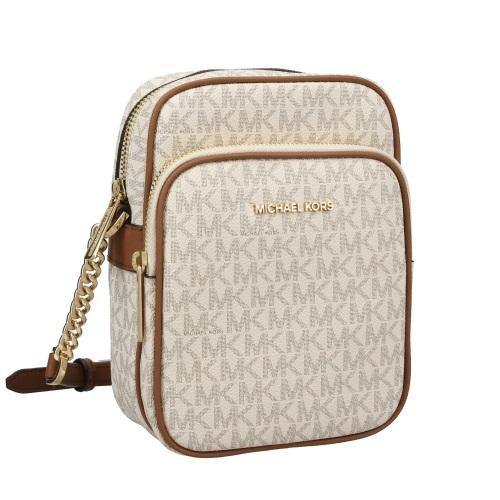 【極美品 2024年】マイケルコース ショルダーバッグ バニラ 総柄 トラベル MICHAEL KORS - 【極美品 2024年】マイケルコース ショルダーバッグ