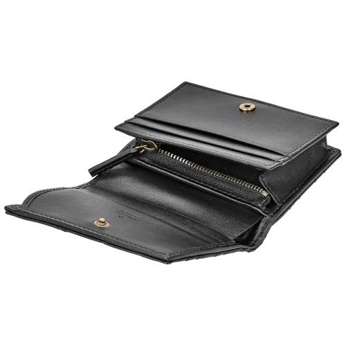 グッチ 二つ折り財布 レディース GGマーモント ブラック GUCCI 466492 DTD1T 1000の画像