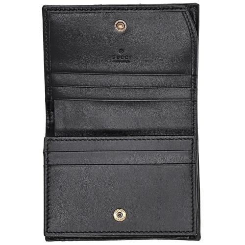グッチ 二つ折り財布 レディース GGマーモント ブラック GUCCI 466492 DTD1T 1000の画像
