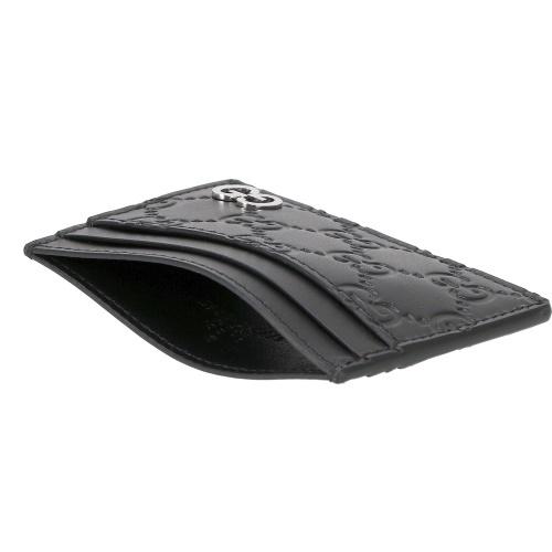 GUCCI（グッチ） カードケース メンズ グッチシマ ブラック 473927