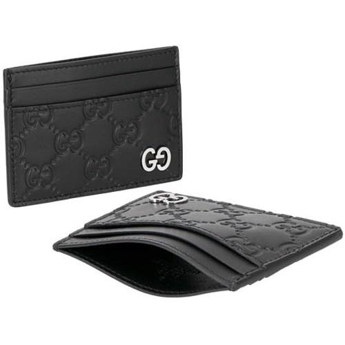 GUCCI（グッチ） カードケース メンズ グッチシマ ブラック 473927