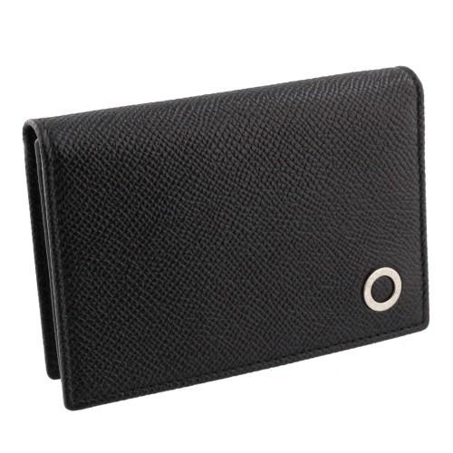 未使用　BVLGARI ブルガリ カードケース　名刺入れ　二つ折り　黒　ブラック BVLGARI（ブルガリ） 名刺入れ メンズ ブラック 30400 BLACK : GINZA