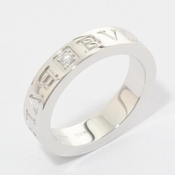 ブルガリ BVLGARI リング 13号 ブルガリブルガリ ダブルロゴ ホワイトゴールド AN853348