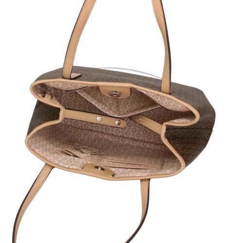 GUESS（ゲス） トートバッグ レディース PORTINI TRAP TOTE ブラウン 