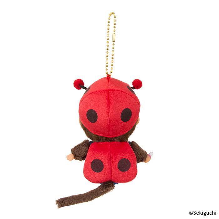 かわいい　モンチッチ　カブトムシ　昆虫　Sサイズ セキグチ モンチッチ 顔でかSSキーチェーン てんとう虫 : セキグチ
