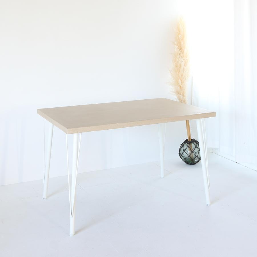 関本家具装芸 職人家具 モールテックス ベージュ色 ダイニングテーブル