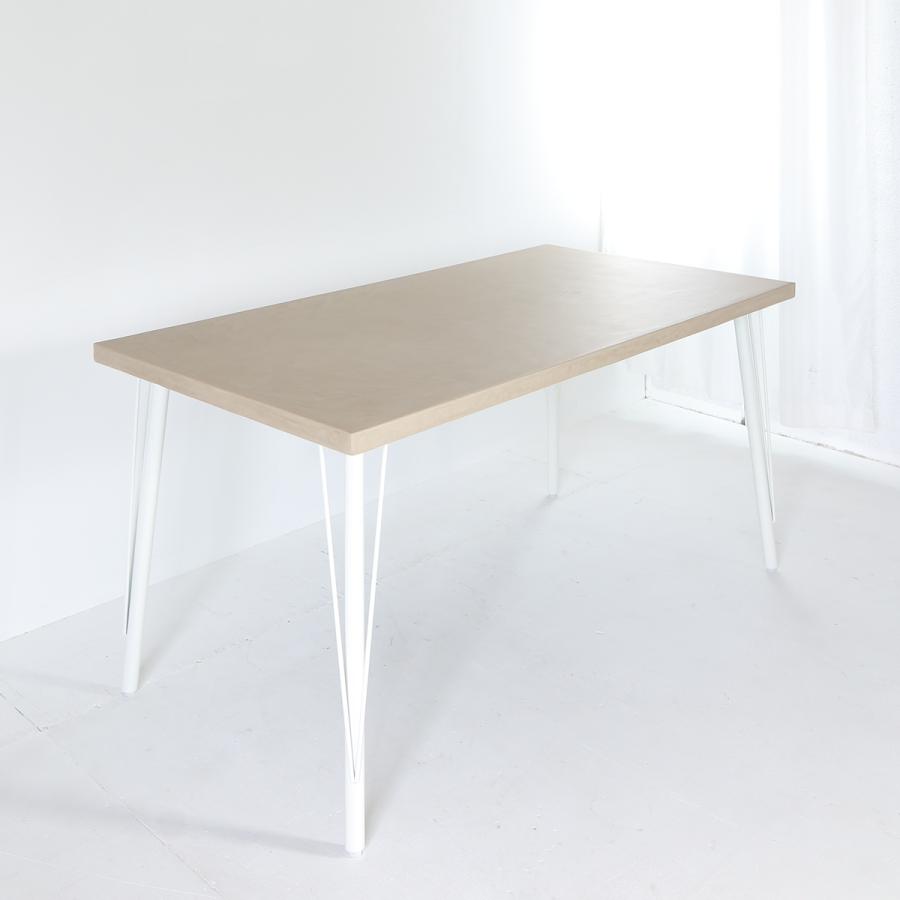 関本家具装芸 職人家具 モールテックス ベージュ色 ダイニングテーブル