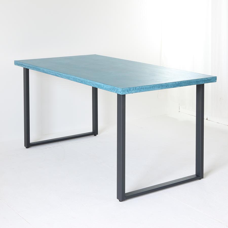 関本家具装芸 職人家具 モールテックス コーラルブルー色 ダイニング