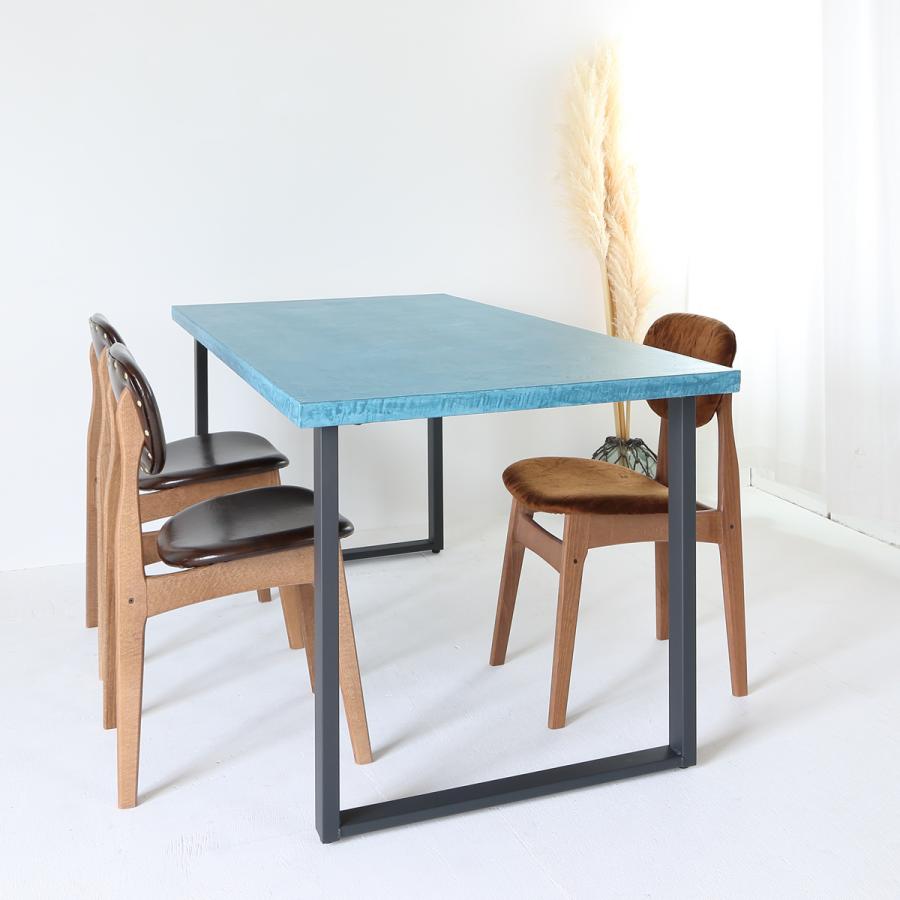 関本家具装芸 職人家具 モールテックス コーラルブルー色 ダイニング