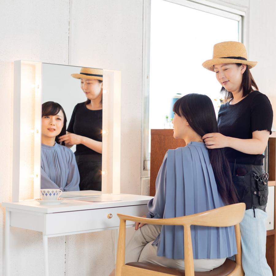 関本家具装芸 一面鏡スタジオ女優ミラードレッサー見えるコスメ