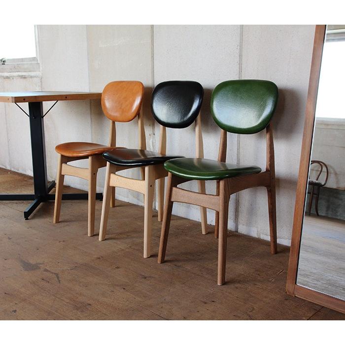 職人家具イカピー ikp チェア レトロアンティーク加工 ダイニングデスク用キャメルレザー