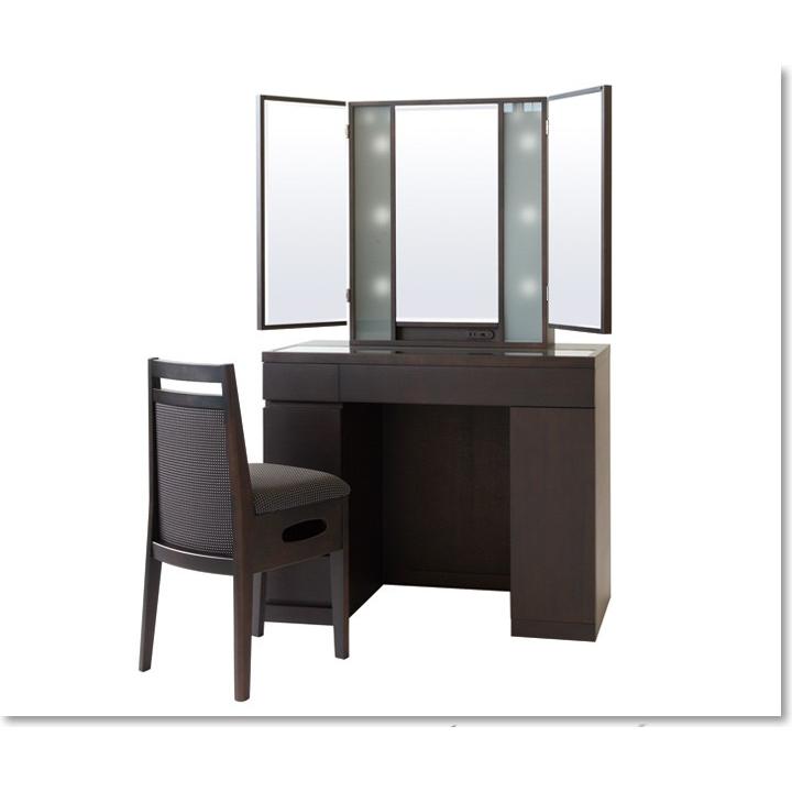 関本家具装芸 プリマ女優ミラー ウェンジ 半三面鏡ハリウッドミラー