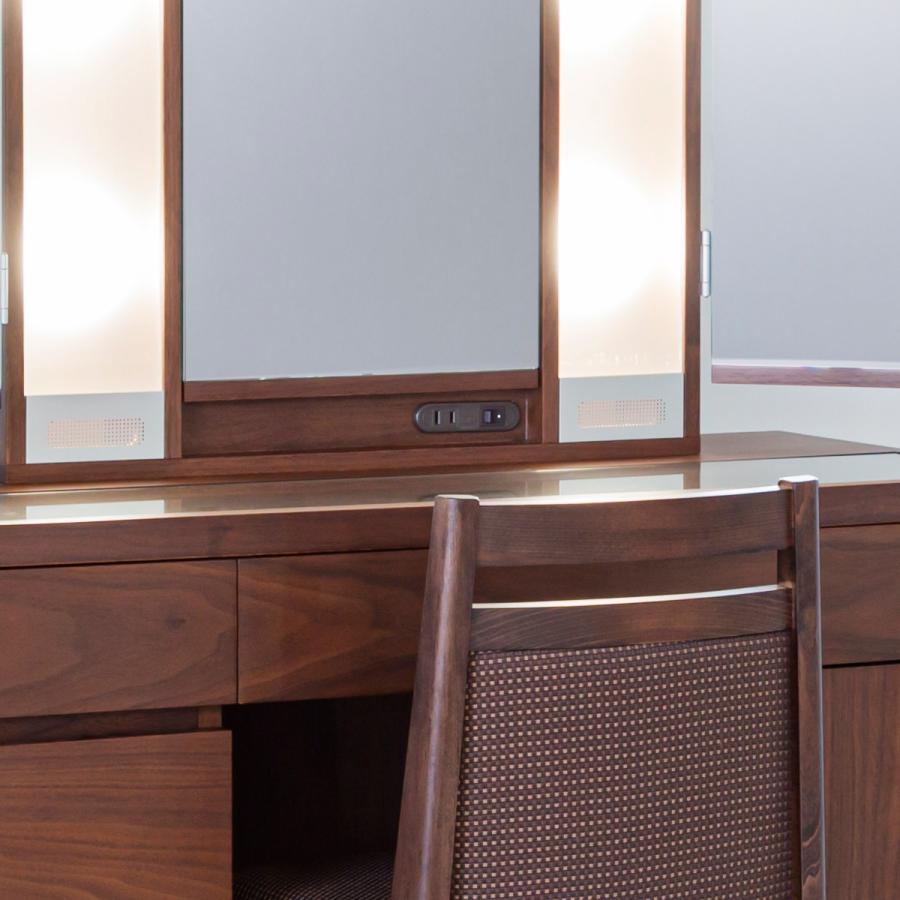 関本家具装芸 プリマ女優ミラー ウォールナット 半三面鏡ハリウッド