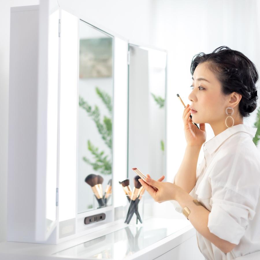 関本家具装芸 プリマ女優ミラー ウォールナット 半三面鏡ハリウッド