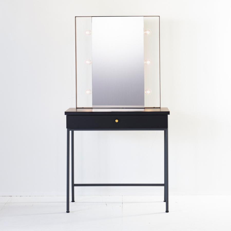 関本家具装芸 一面鏡スタジオ女優ミラードレッサー ブラック 美容