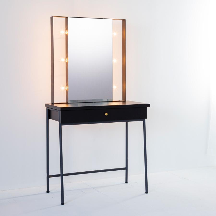 関本家具装芸 一面鏡スタジオ女優ミラードレッサー ブラック 美容