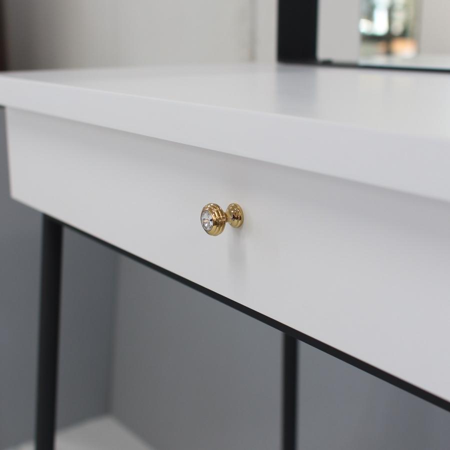 美容院　ドレッサー　鏡　ミラー 関本家具装芸 美容室サロンセット面女優ミラープロ仕様 ホワイト LED