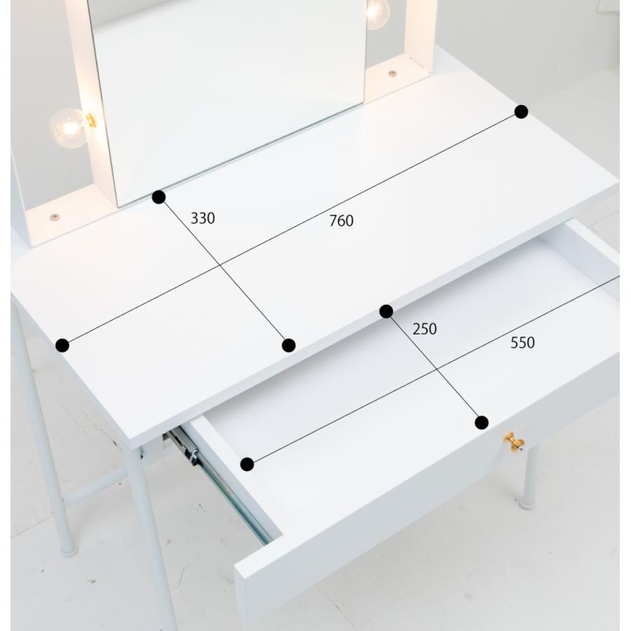 関本家具装芸 一面鏡スタジオ女優ミラー ホワイト 美容サロン