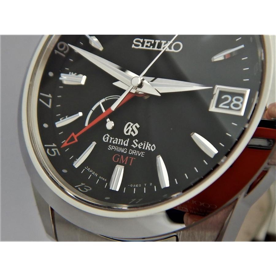 SEIKO セイコー  グランドセイコーGMT スプリングドライブ SBGE013 ブラック（黒）文字盤　メンズ腕時計　【中古】　程度　A｜sekine-shimbashi｜03